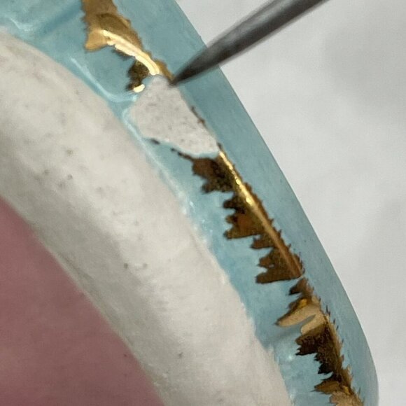 Vtg 2 Holland Mold Christmas Victorian Caroler Figurines Holiday 2 Small Chips - Picture 4 of 14